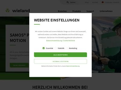 Website von Wieland Electric GmbH