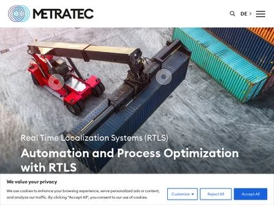 Website von metraTec GmbH