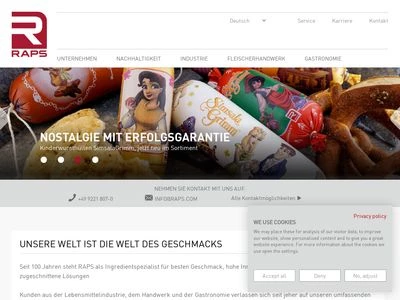 Website von RAPS GmbH & Co. KG