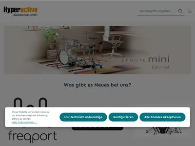 Website von Hyperactive Audiotechnik GmbH