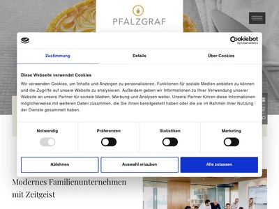 Website von Pfalzgraf Konditorei GmbH