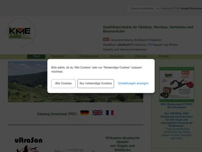 Website von KME-AGROMAX GmbH