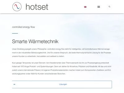 Website von Hotset GmbH