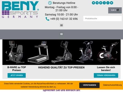 Website von Beny Sports Germany GmbH