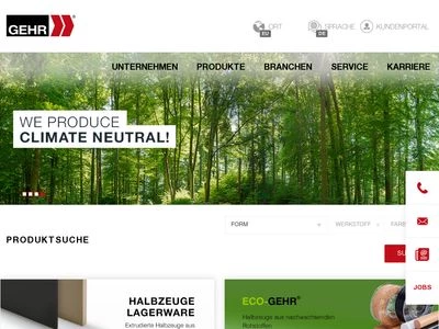 Website von GEHR GmbH