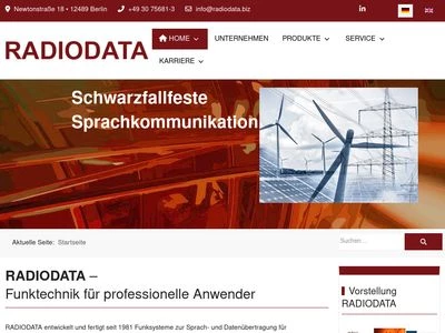 Website von RADIODATA GmbH