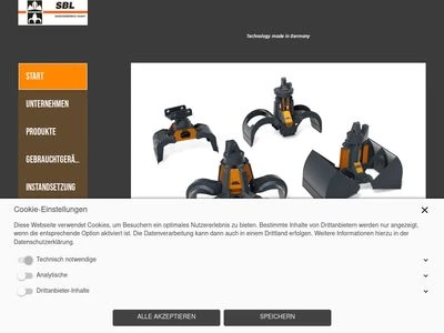 Website von SBL Maschinenbau GmbH