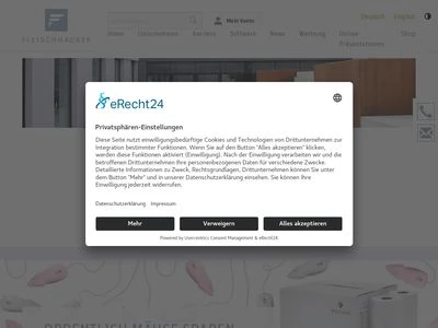 Website von Fleischhacker GmbH & Co. KG