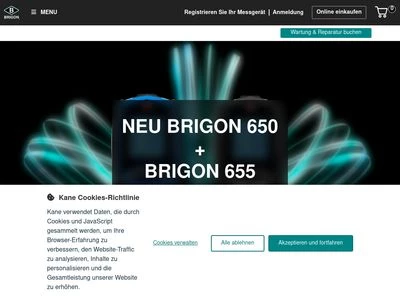 Website von BRIGON Messtechnik GmbH