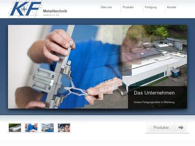 Website von K + F Metalltechnik GmbH & Co. KG