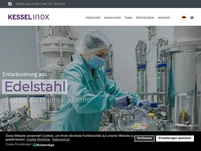 Website von KESSEL Inox GmbH