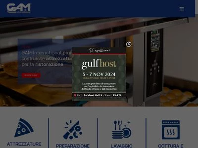 Website von GAM International GmbH