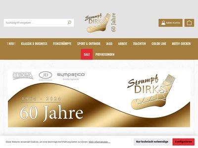 Website von Strumpf Dirks GmbH