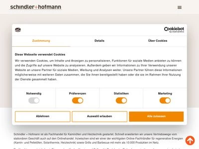 Website von Schindler + Hofmann GmbH & Co. KG