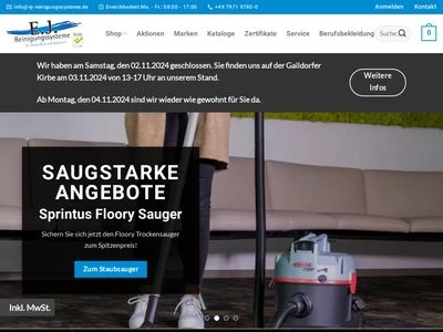 Website von E.J. Reinigungssysteme Vertriebs-GmbH