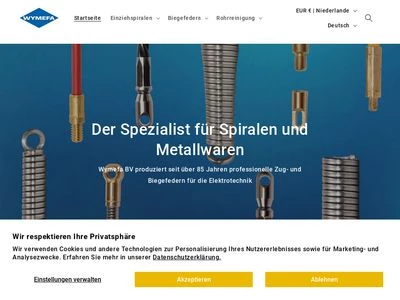 Website von Wymefa B.V.