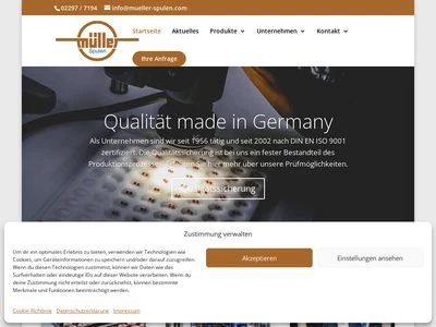 Website von Michael Müller Spulenwickeltechnik GmbH & Co. KG