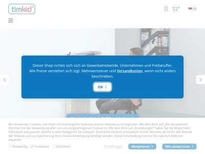 Website von timkid Kindermöbel GmbH