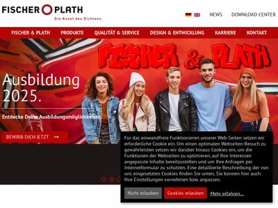 Website von Fischer & Plath GmbH