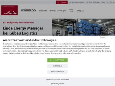 Website von Willenbrock Fördertechnik GmbH & Co. KG