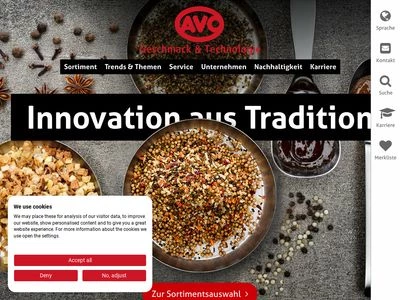 Website von AVO-Werke August Beisse GmbH