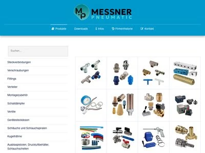 Website von Meßner Pneumatic GmbH