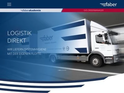 Website von Faber Fachgroßhandel GmbH