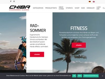 Website von CHIBA GLOVES GERMANY GmbH & Co KG