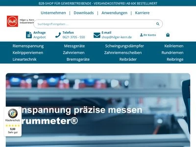 Website von Hilger u. Kern GmbH Industrietechnik