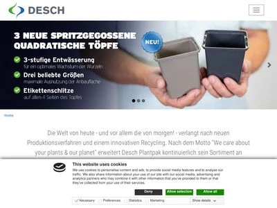 Website von Desch-Plantpak B.V.