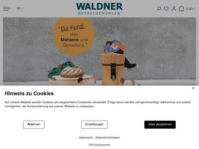 Website von Waldner biotech GmbH