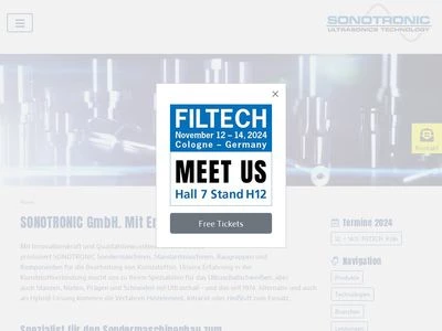 Website von SONOTRONIC GmbH