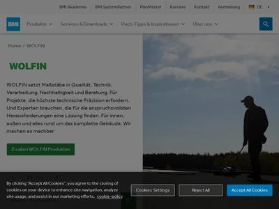 Website von WOLFIN Bautechnik GmbH