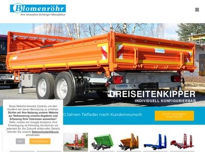 Website von Blomenröhr Fahrzeugbau GmbH