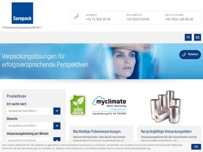 Website von Saropack AG