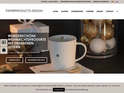 Website von ppd Paperproducts Design GmbH