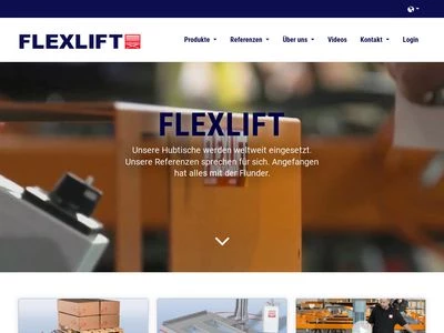 Website von FLEXLIFT Hubgeräte GmbH