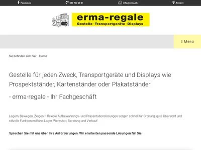 Website von erma-regale