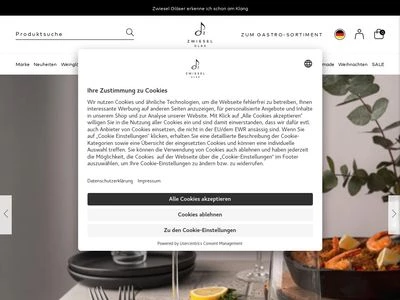 Website von Zwiesel Kristallglas AG