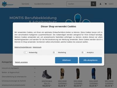 Website von MONTIS Personaldienstleistungen GmbH