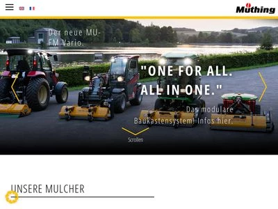 Website von Müthing GmbH & Co. KG Soest