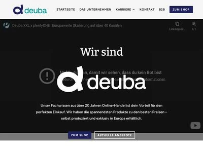 Website von Deuba GmbH & Co. KG