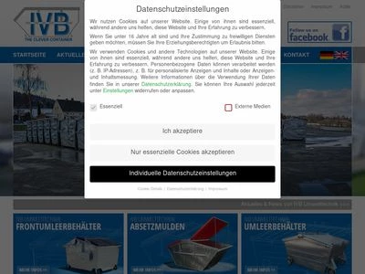 Website von IVB Umwelttechnik GmbH