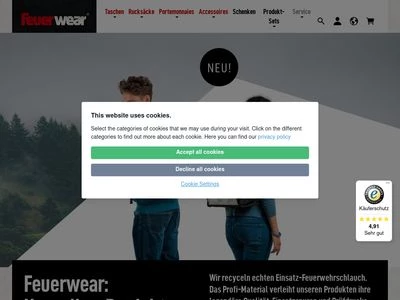 Website von Feuerwear GmbH & Co.KG