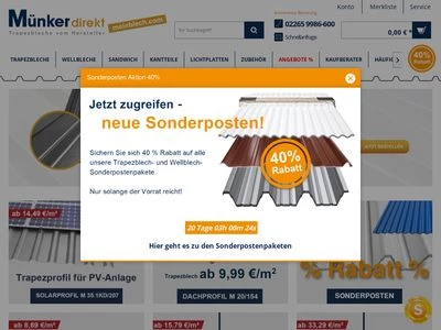 Website von Münker Metallprofile GmbH