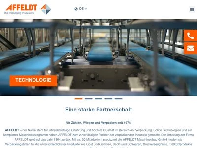 Website von AFFELDT Maschinenbau GmbH