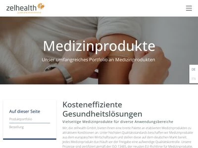 Website von zelhealth GmbH