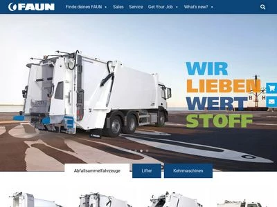 Website von FAUN Umwelttechnik GmbH & Co. KG