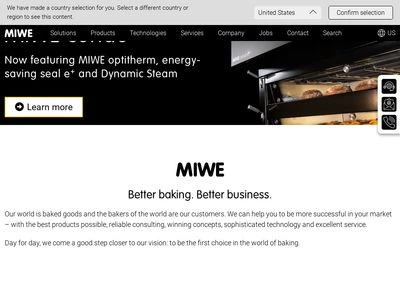 Website von MIWE Michael Wenz GmbH