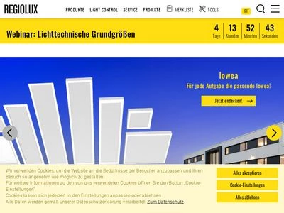 Website von Regiolux GmbH